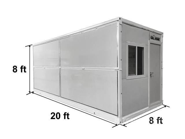  20 ft x 8 ft x 8 ft Foldable Metal Storage Shed wi Förrådscontainers