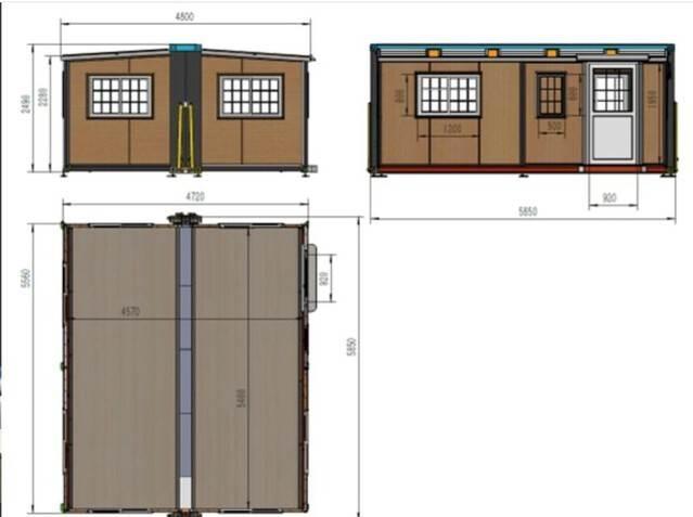  2023 4.7 m x 5.85 m Folding Portable Building (Unu Övrigt