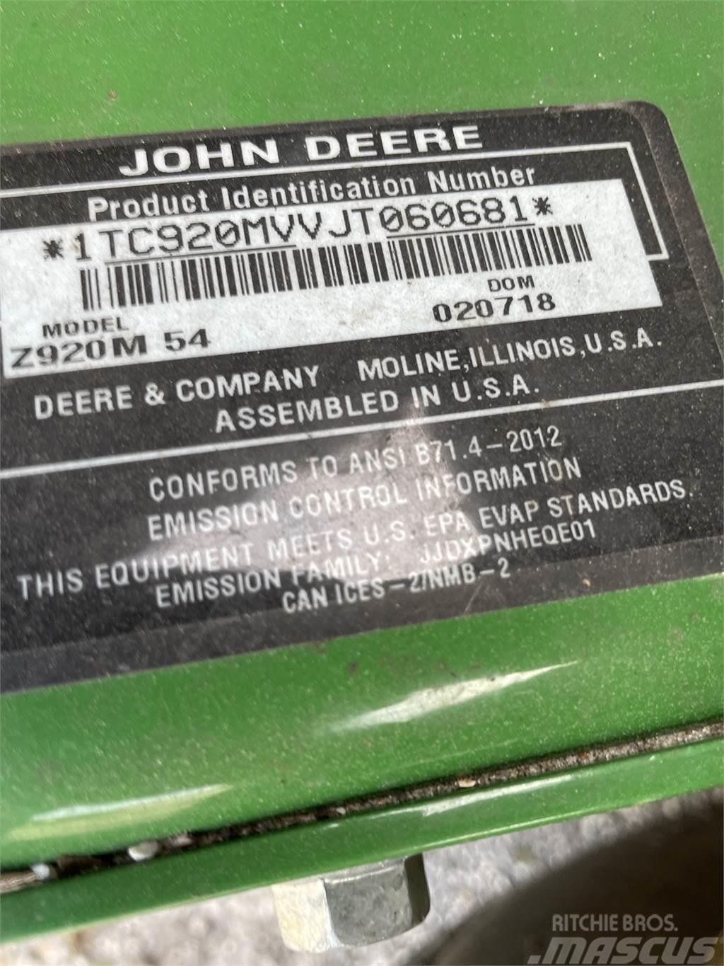 John Deere Z920M Nollsvängare