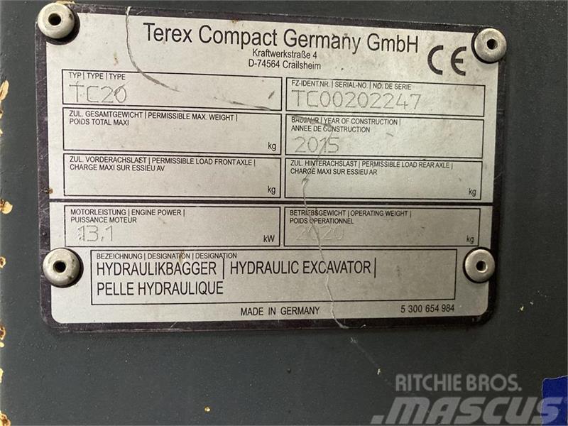 Terex TC20 Minigrävare < 7t