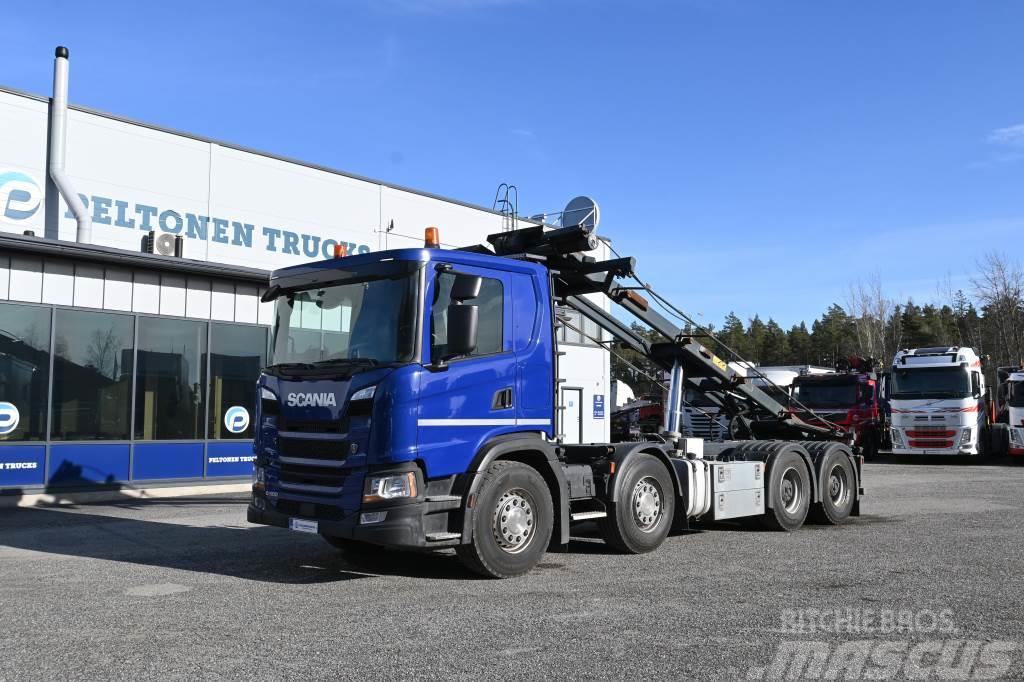 Scania G500 8x4 Euro6 Vaijeri Lastväxlare med kabellift