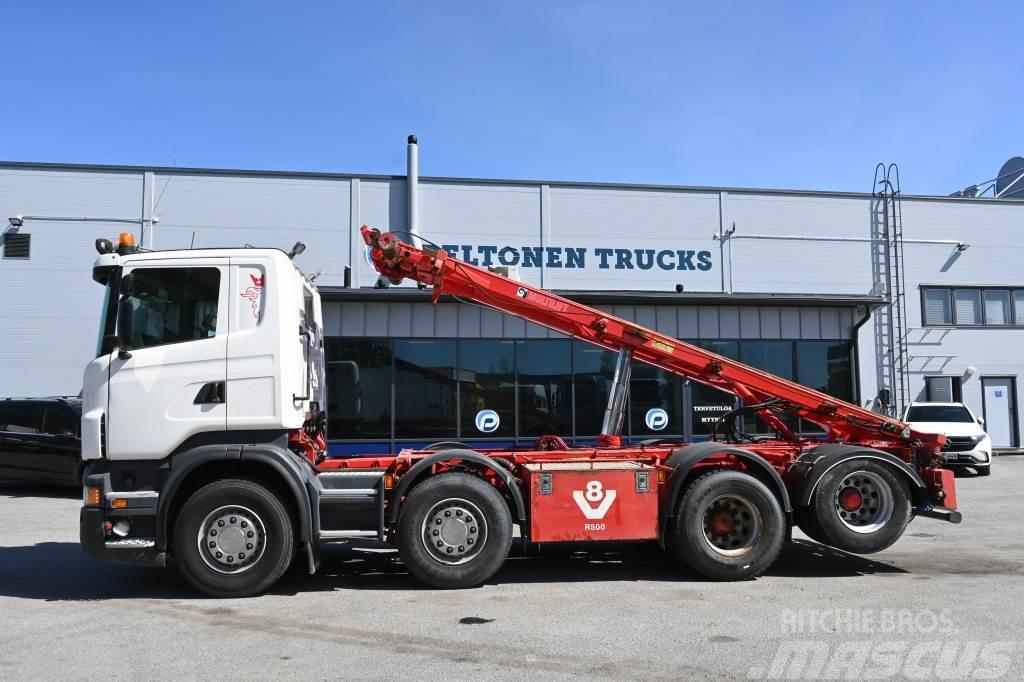 Scania R500 8x2 Multilift vaijeri Lastväxlare med kabellift