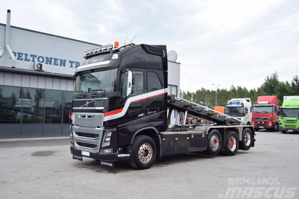 Volvo FH750 8x2 Euro 6 Vaijeri Lastväxlare med kabellift