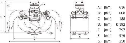 DMS SG3535 inkl. Rotator Sortiergreifer - NEU Gripar