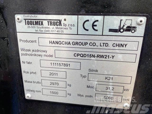 Hangcha 15N stapler,vin 891 Gasolmotviktstruckar