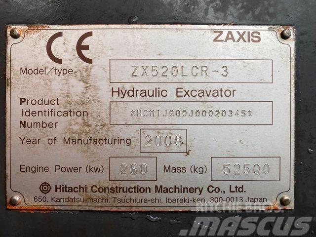 Hitachi ZX520 LCR-3 **BJ. 2008 *17454H/Klima/TOP Zustand Bandgrävare