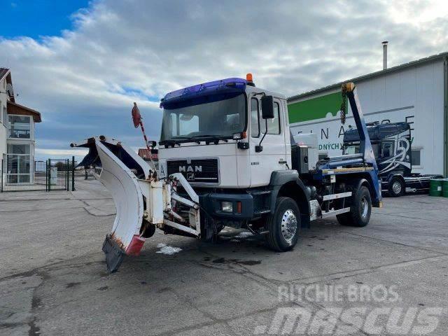 MAN 19.293 4X4 snowplow, for containers vin 491 Lastväxlare med kabellift