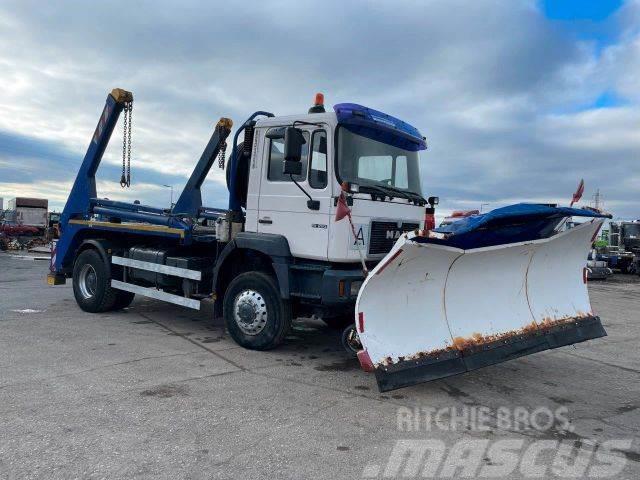 MAN 19.293 4X4 snowplow, for containers vin 491 Lastväxlare med kabellift
