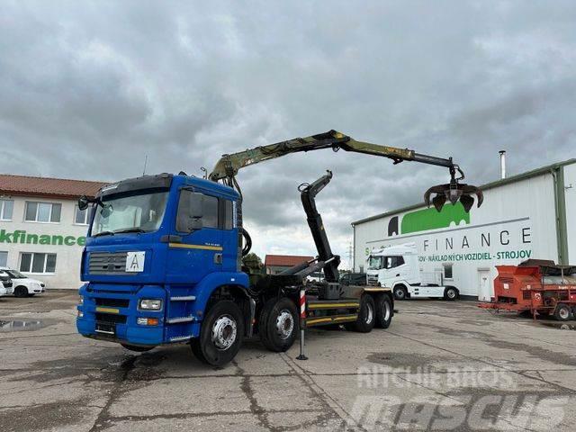 MAN TGA 41.460 for containers and scrap + crane 8x4 Lastväxlare/Krokbilar
