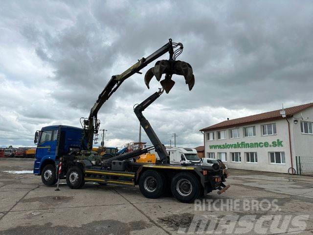 MAN TGA 41.460 for containers and scrap + crane 8x4 Lastväxlare/Krokbilar