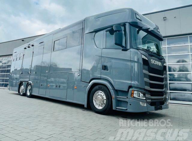 Scania S 450 Doppel Pop-out Pop-Up Pferdetransporter Djurtransporter