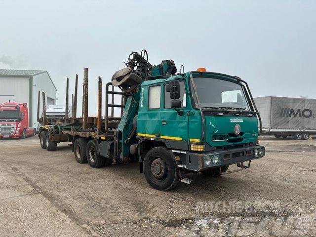 Tatra T 815 woodtransporter 6x6, crane+WILD 789+101 Allterrängkranar