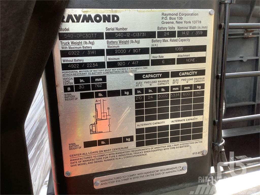 Raymond 540-OPC30TT Elmotviktstruckar
