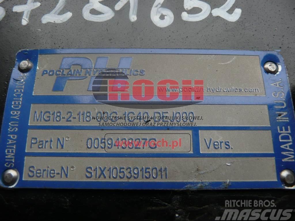 Poclain MG18-2-118-00G-1C40-DEJ000 005943827-G 87281652 Motorer