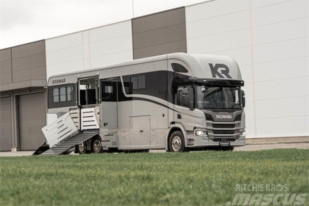 Scania P410 6x2*4 KRISMAR 6 hästar Djurtransporter