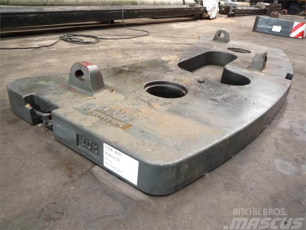 Grove GMK 4075 counterweight 2,0 ton Kranar, delar och tillbehör