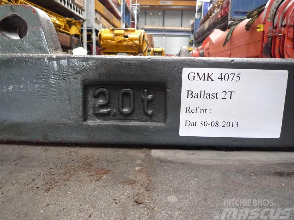 Grove GMK 4075 counterweight 2,0 ton Kranar, delar och tillbehör