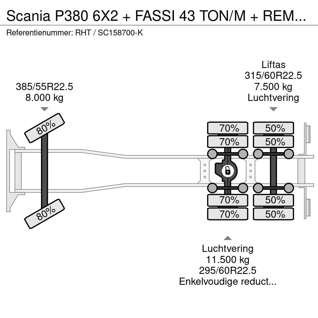 Scania P380 6X2 + FASSI 43 TON/M + REMOTE CONTROL, 2007, Groot-Ammers ...